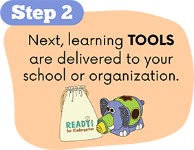 Step 2: Next, learning TOOLS are delivered to your school or organization.