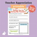 Teacher Appreciation Note