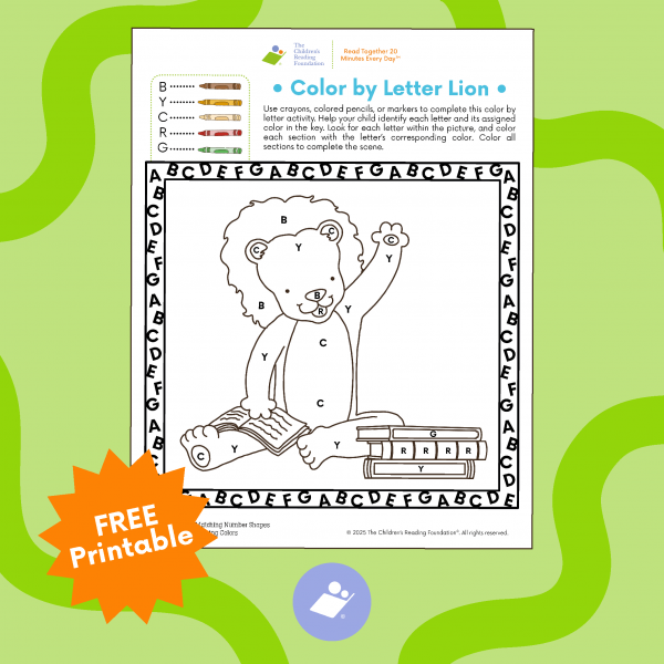 Color by Letter Lion