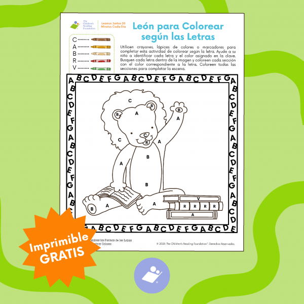 León para Colorear según las Letras