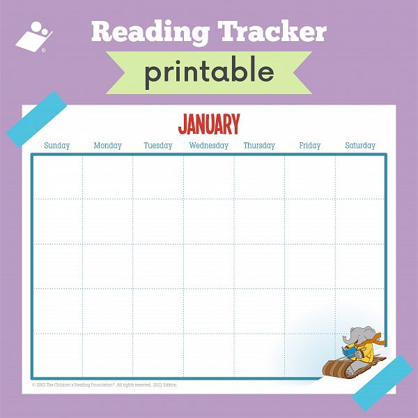 January Reading Tracker