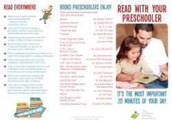 Read with Your Preschooler Brochure