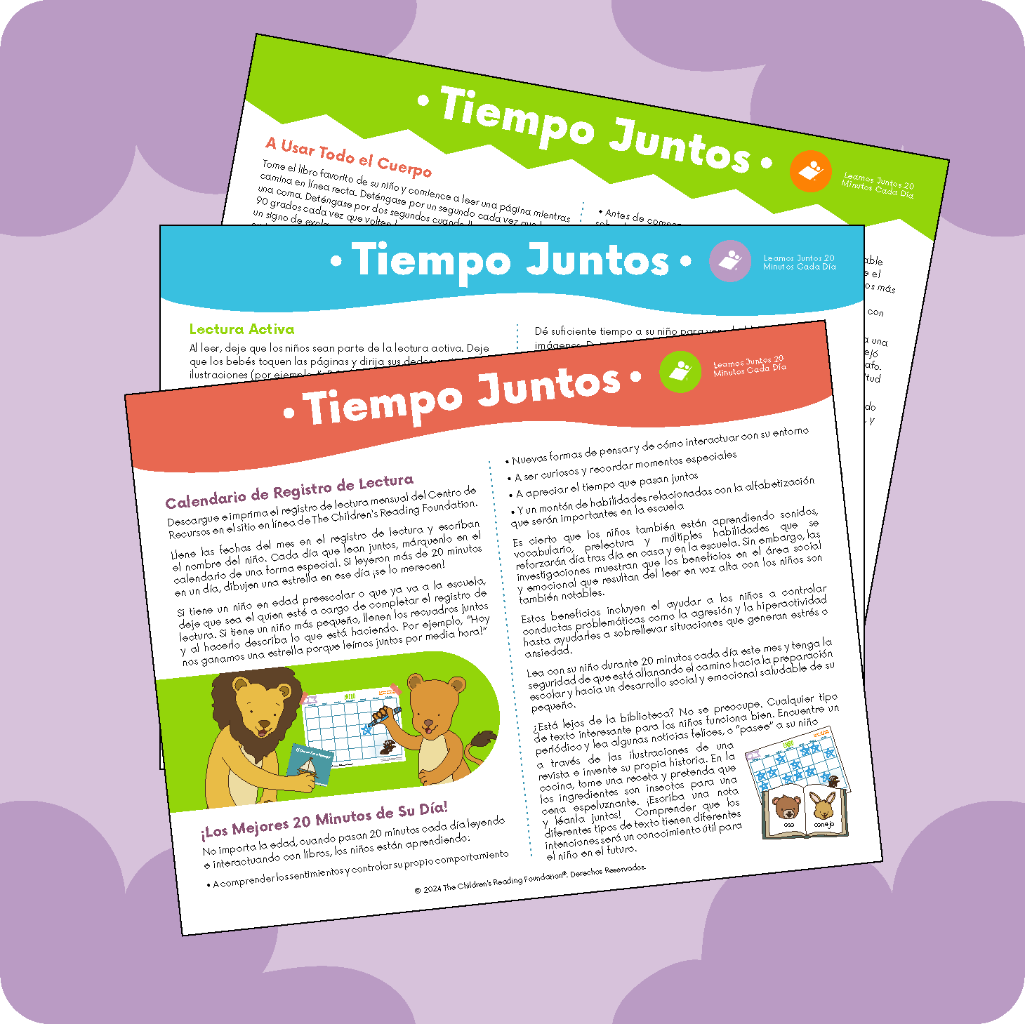 Tarjetas para padres de Tiempo Juntos